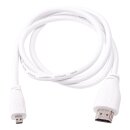 Official Raspberry Pi 4 micro-HDMI Cable 1.0m White