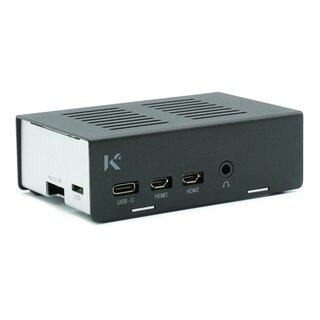 KKSB Raspberry Pi 4 Case Black/Silver 
