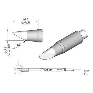 JBC C245-056 Lötspitze Ø3,5 mm abgeschrägt