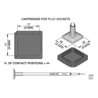 JBC C245-247 SMD Desoldering Tip 17 x 17 mm Socket