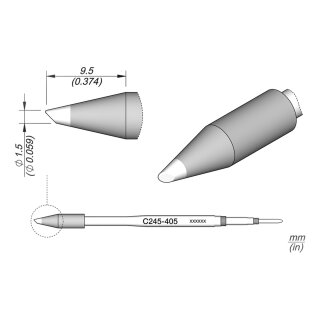 JBC C245-405 Lötspitze Ø1,5 mm abgeschrägt