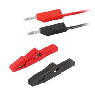 Siglent SPD-Cable-1 Measuring Lead Pair Alligator Clip to Banana Plug, Red/Black