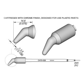 JBC C470-026 Soldering Tip Ø 3.5 mm Conical