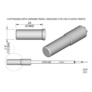 JBC C470-032 Lötspitze Ø 9,0 mm Sonderform flach