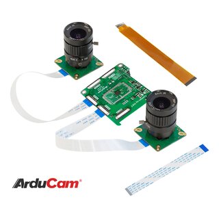 Arducam B0265R 12MP*2 Synchronized Stereo Camera Bundle Kit for Raspberry Pi