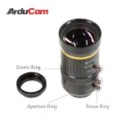 Arducam LN057 8-50mm C-Mount Zoom Lens for IMX477...