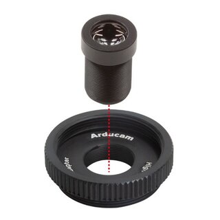 Arducam LN075 1/1.8 4K 25mm Low Distortion M12 Lens for OS08A10,OS08A20 and more image sensors with large optical format