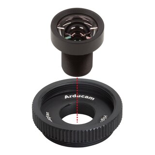 Arducam LN079 1/1.8 4K 5.5mm Low Distortion M12 Lens for OS08A10,OS08A20 and more image sensors with large optical format