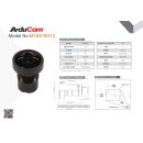 Arducam LN083 1/1.8 4K 3.7mm Wide Angle M12 Lens for OS08A10,OS08A20 and more image sensors with large optical format