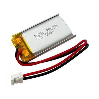 PKCell LP552035 LiPo 350 mAh, PH Connector