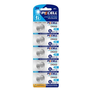 PKCell CR2032-5B CR2032 Lithium Button Cell (5 Pack)