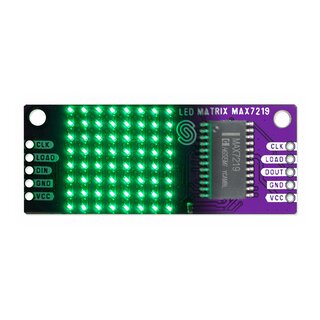 Soldered 333148 8x8 LED matrix Green MAX7219 board