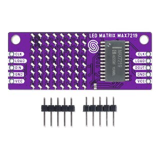 Soldered 333149 8x8 LED matrix Red MAX7219 board