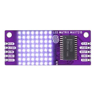 Soldered 333151 8x8 LED matrix White MAX7219 board