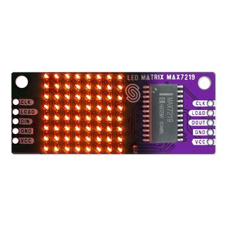 Soldered 333152 8x8 LED matrix Orange MAX7219 board