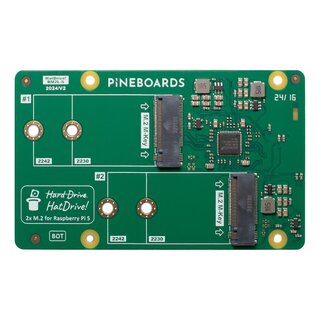 Pineboards BM2L-S HatDrive! Dual NVMe HAT fr Raspberry Pi 5